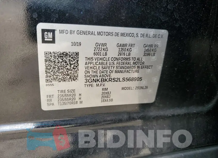 3GNKBKRS2LS568905 Photo# 14