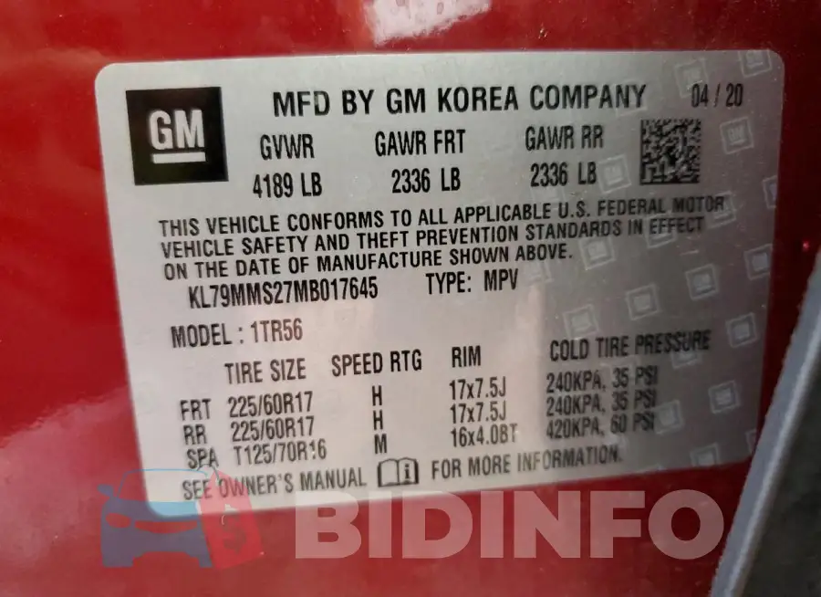KL79MMS27MB017645 Photo# 14