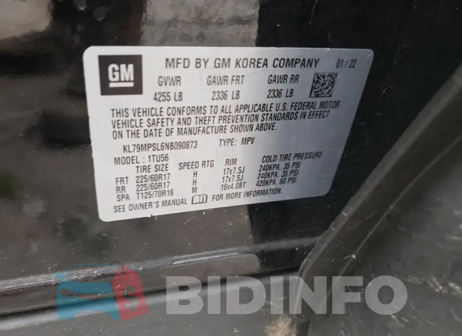 KL79MPSL6NB090873 Photo# 14