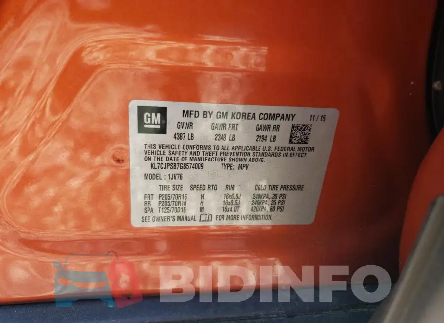 KL7CJPSB7GB574009 Photo# 13
