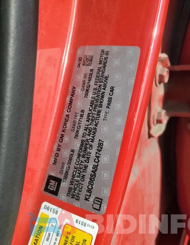 KL8CB6SA8LC474287 Photo# 12