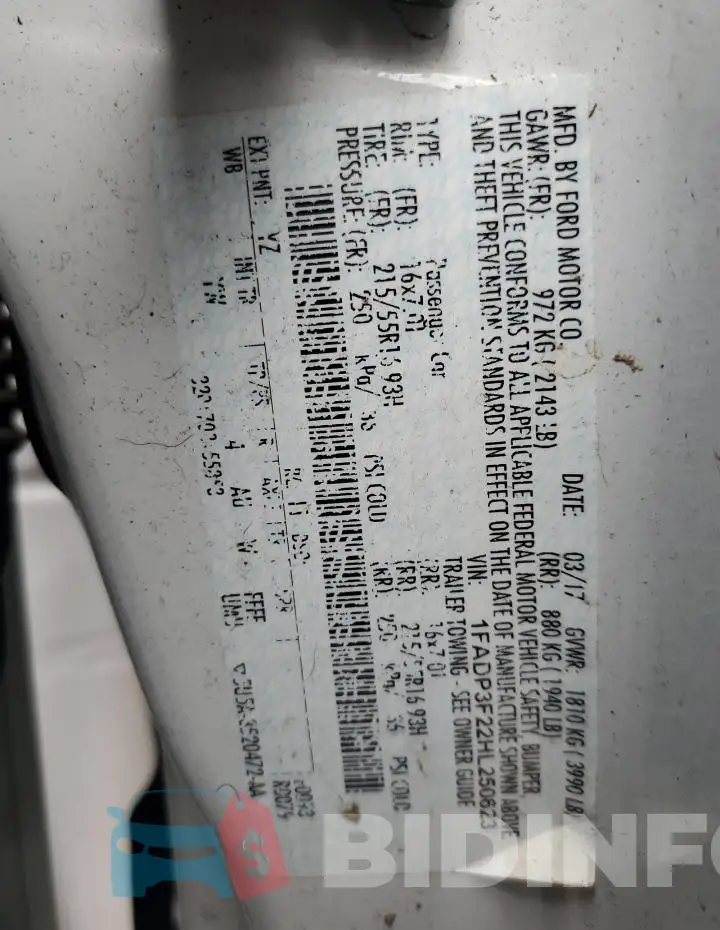 1FADP3F22HL250623 Photo# 13