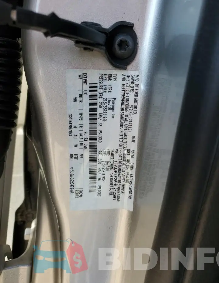 1FADP3F25HL212691 Photo# 12