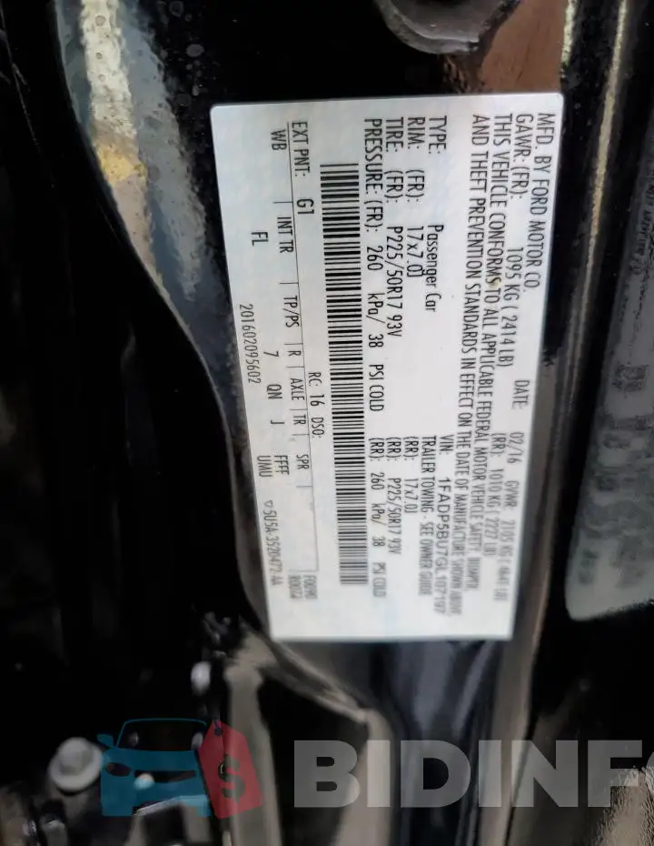 1FADP5BU7GL107197 Photo# 13