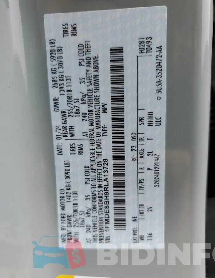 1FMDE8BH9RLA13728 Photo# 13