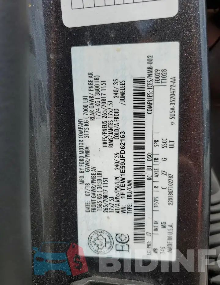 1FTEW1E59JFD62163 Photo# 12
