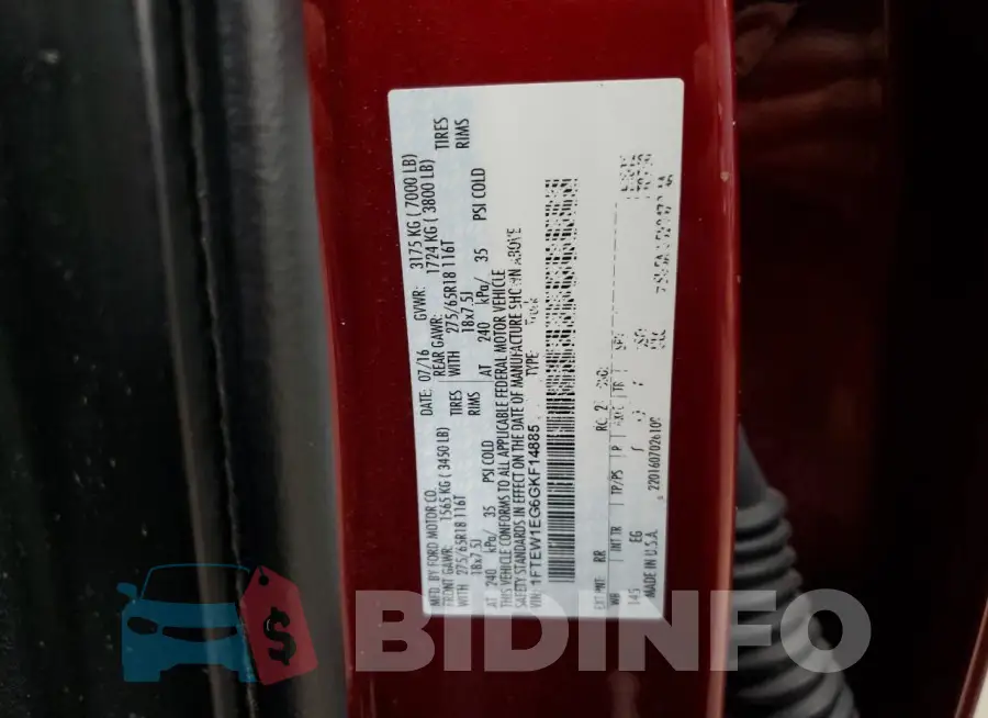 1FTEW1EG6GKF14885 Photo# 12