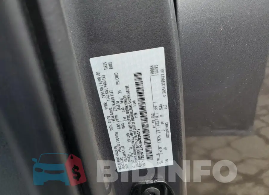 1FTEW1EP4NKE28312 Photo# 12