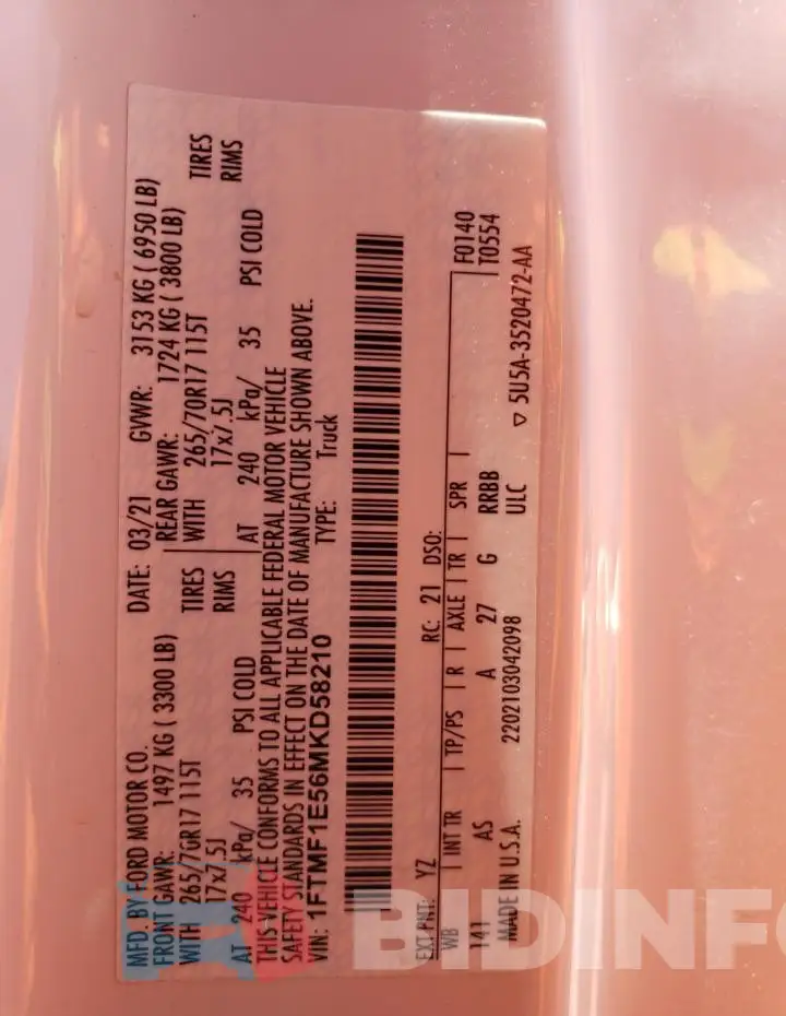 1FTMF1E56MKD58210 Photo# 12