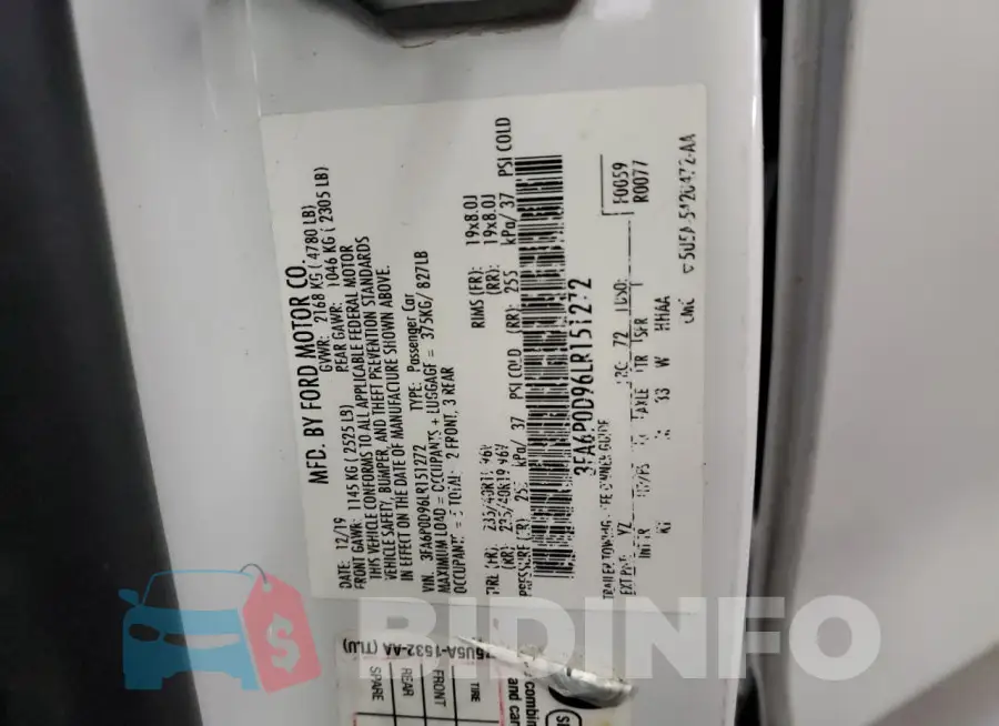 3FA6P0D96LR151272 Photo# 13