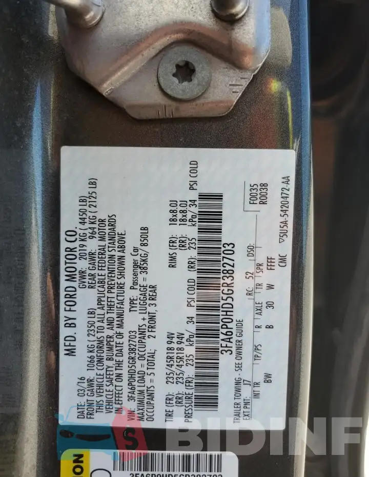 3FA6P0HD5GR382703 Photo# 12