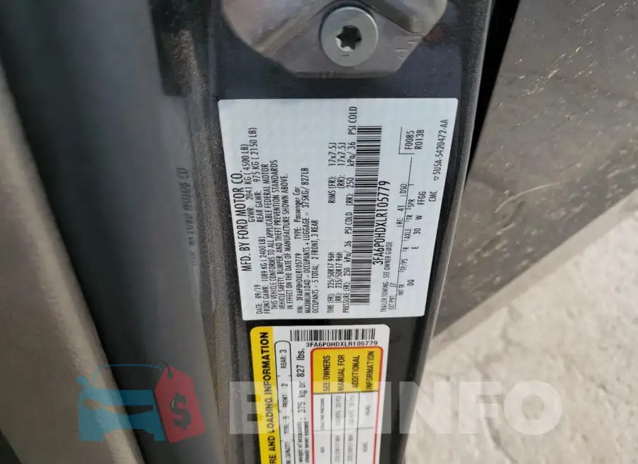 3FA6P0HDXLR105779 Photo# 12