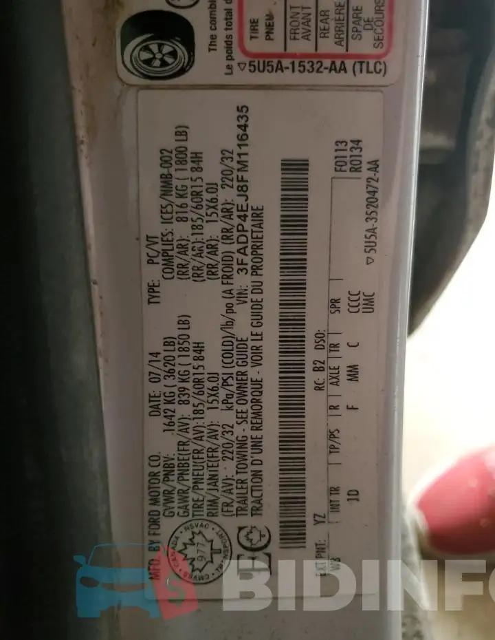 3FADP4EJ8FM116435 Photo# 14