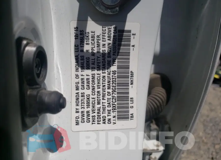 19XFC2F79GE203746 Photo# 13