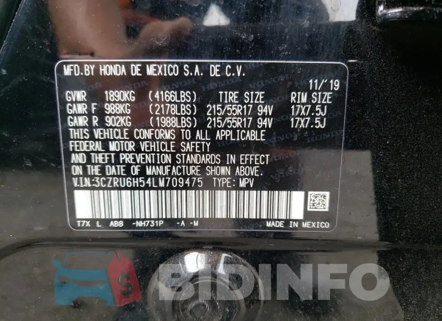 3CZRU6H54LM709475 Photo# 13