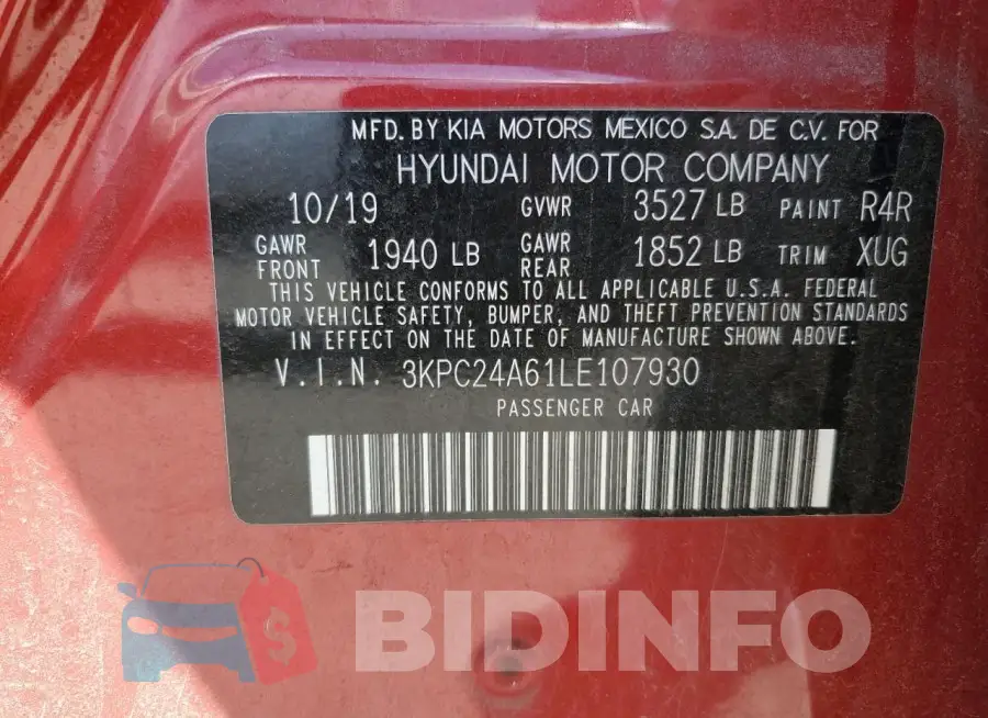3KPC24A61LE107930 Photo# 12