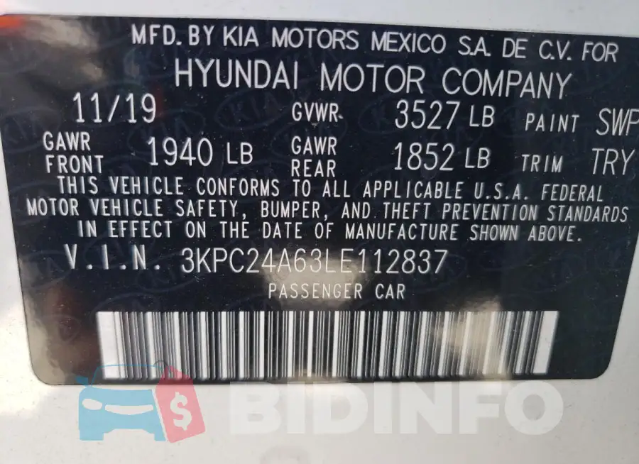 3KPC24A63LE112837 Photo# 13