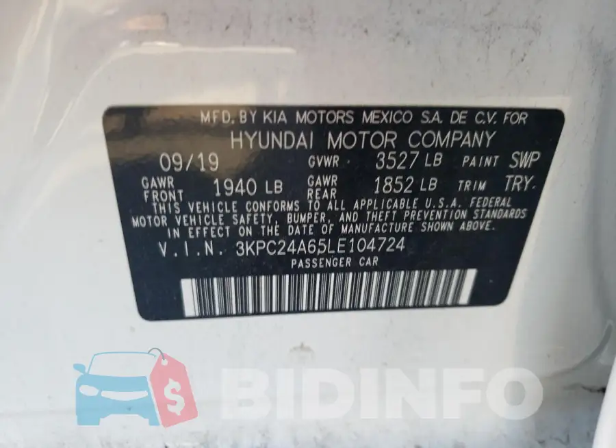 3KPC24A65LE104724 Photo# 12