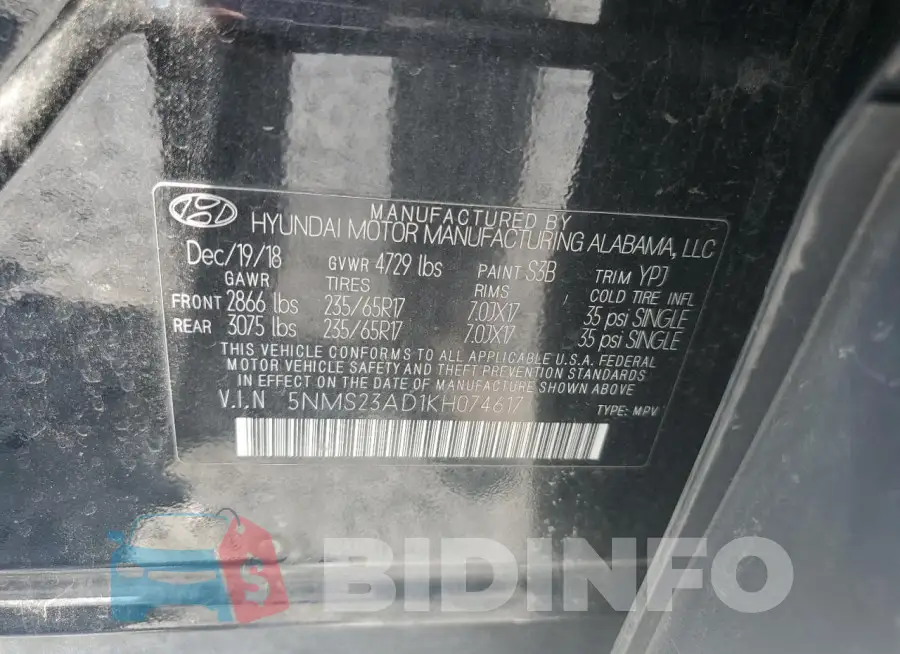 5NMS23AD1KH074617 Photo# 13