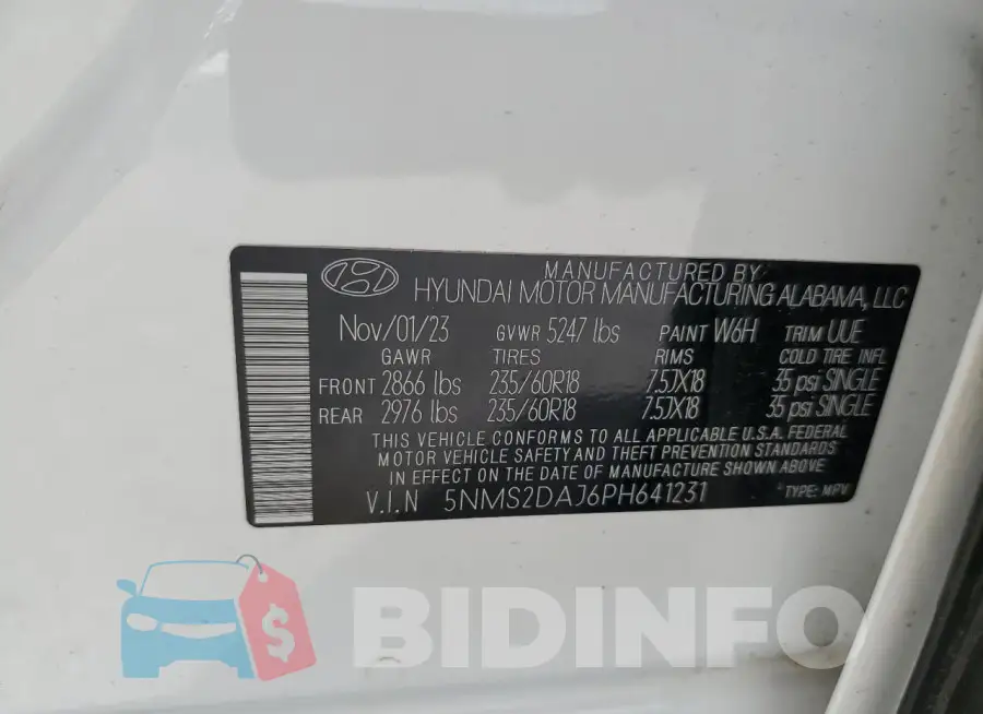 5NMS2DAJ6PH641231 Photo# 13