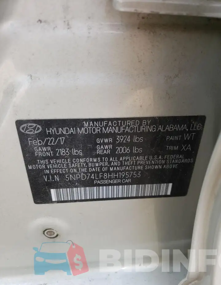 5NPD74LF8HH195753 Photo# 12