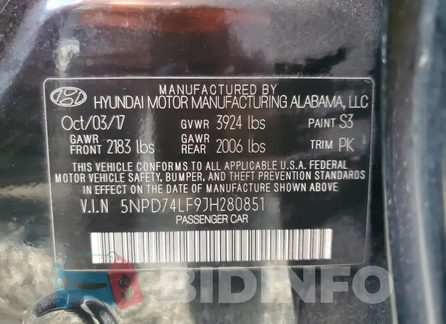 5NPD74LF9JH280851 Photo# 12