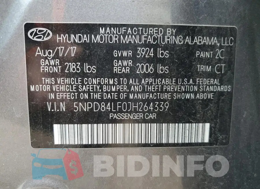 5NPD84LF0JH264339 Photo# 12