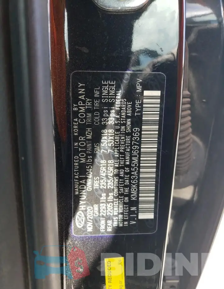 KM8K63A55MU697369 Photo# 13