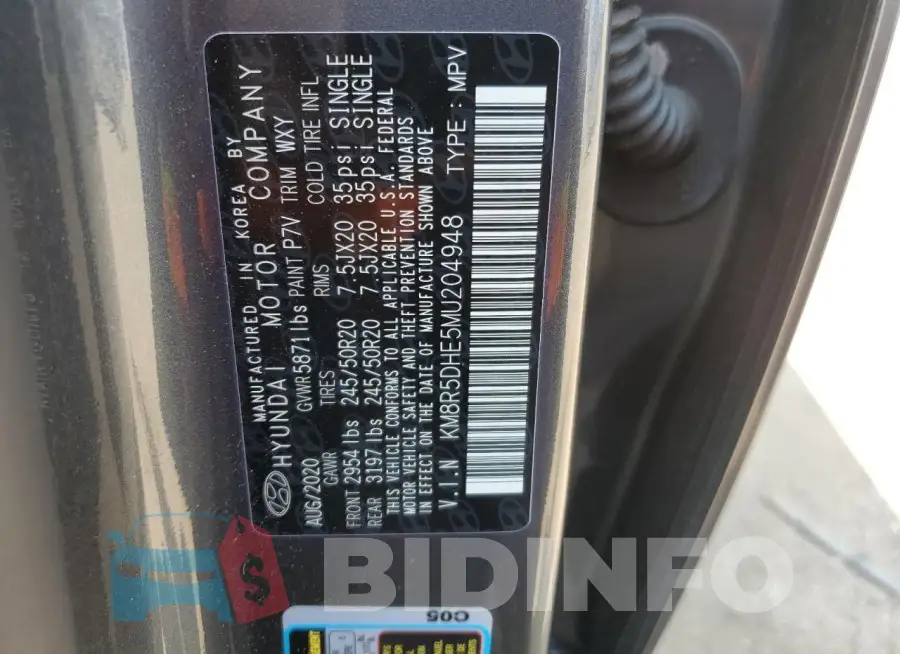 KM8R5DHE5MU204948 Photo# 13