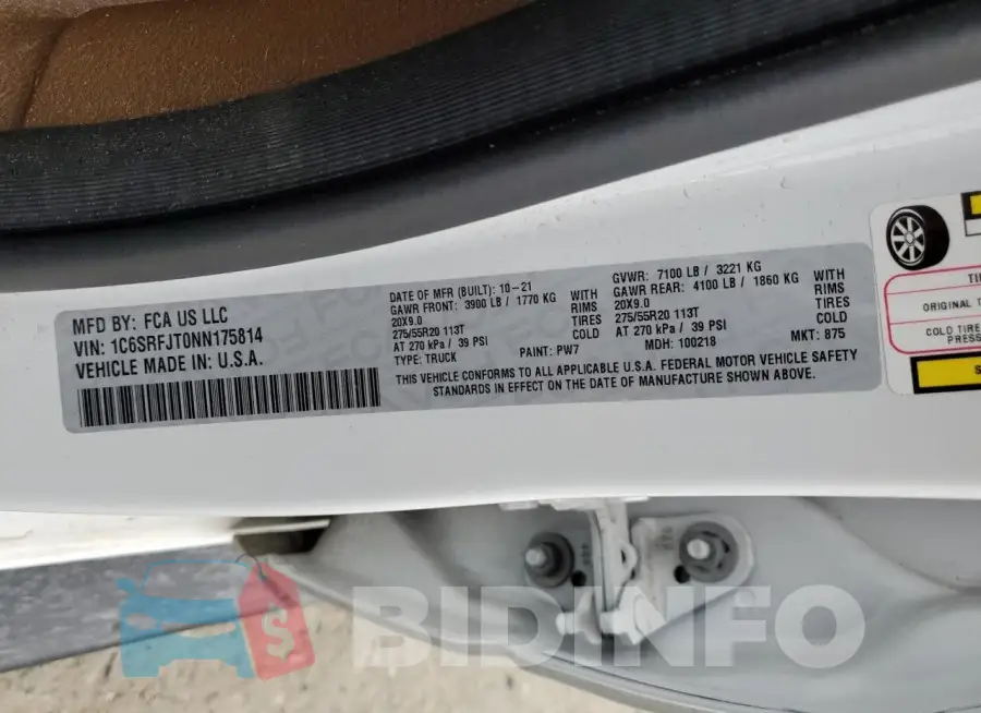 1C6SRFJT0NN175814 Photo# 12