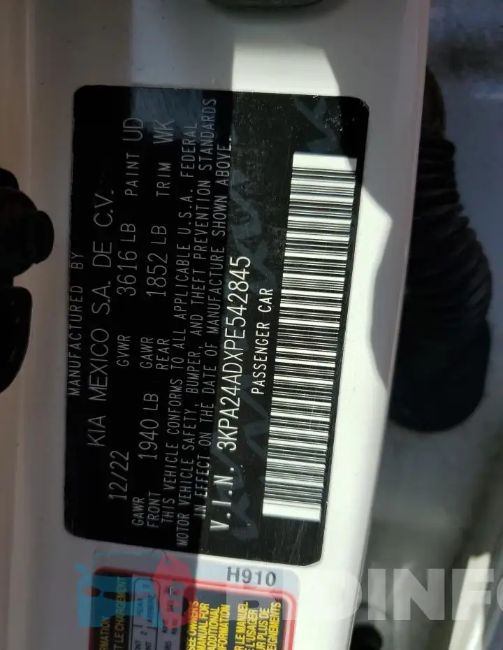 3KPA24ADXPE542845 Photo# 13