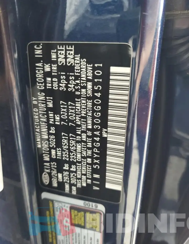 5XYPG4A30GG045101 Photo# 13