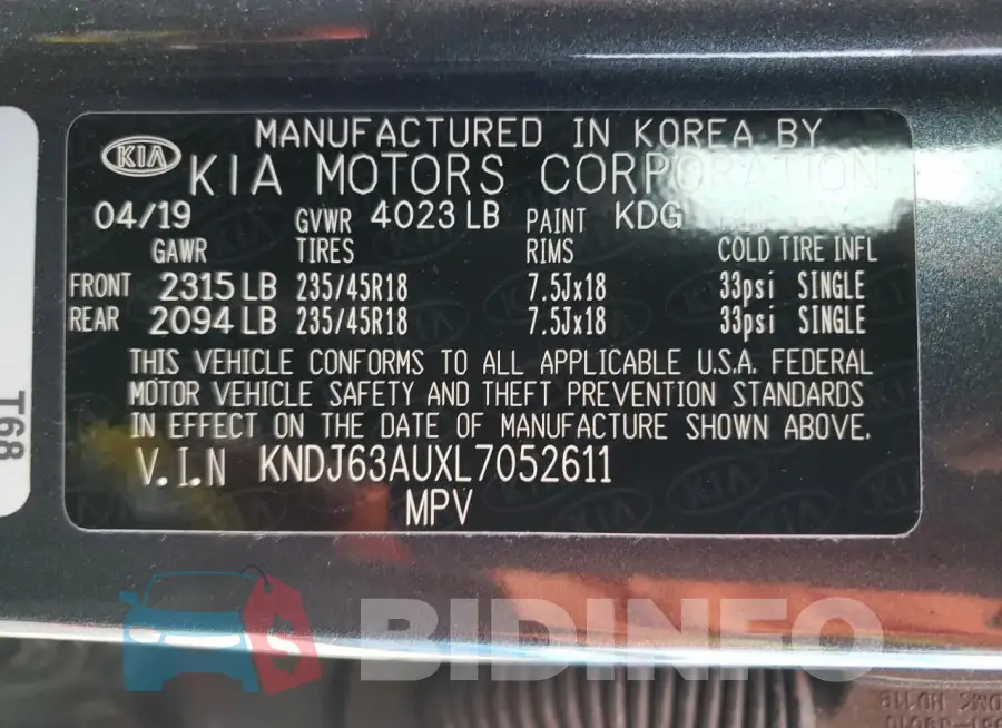 KNDJ63AUXL7052611 Photo# 13