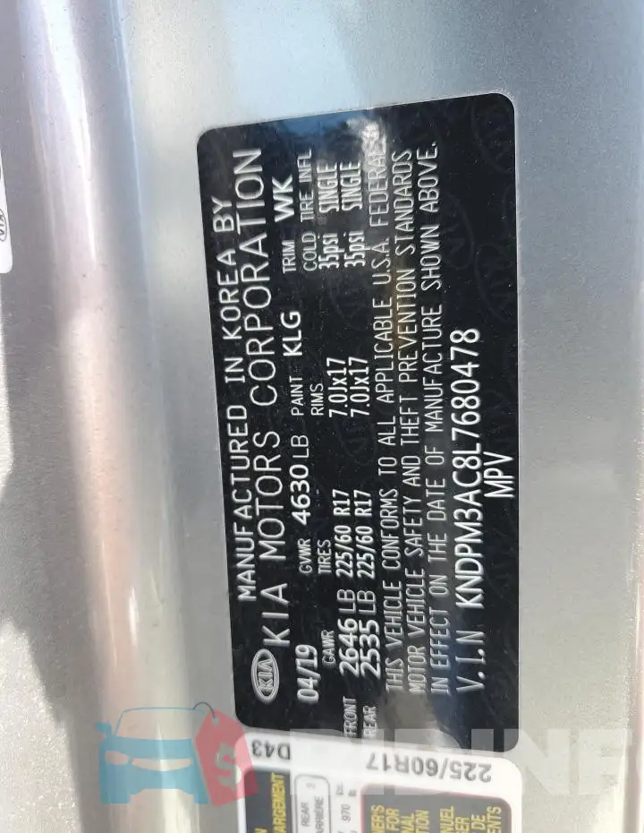 KNDPM3AC8L7680478 Photo# 14