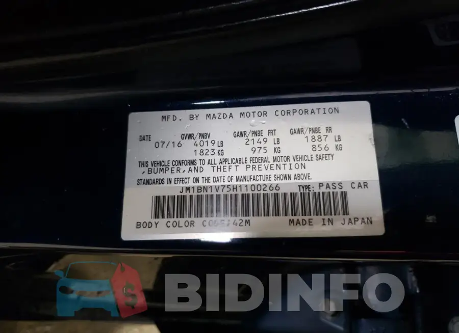 JM1BN1V75H1100266 Photo# 12