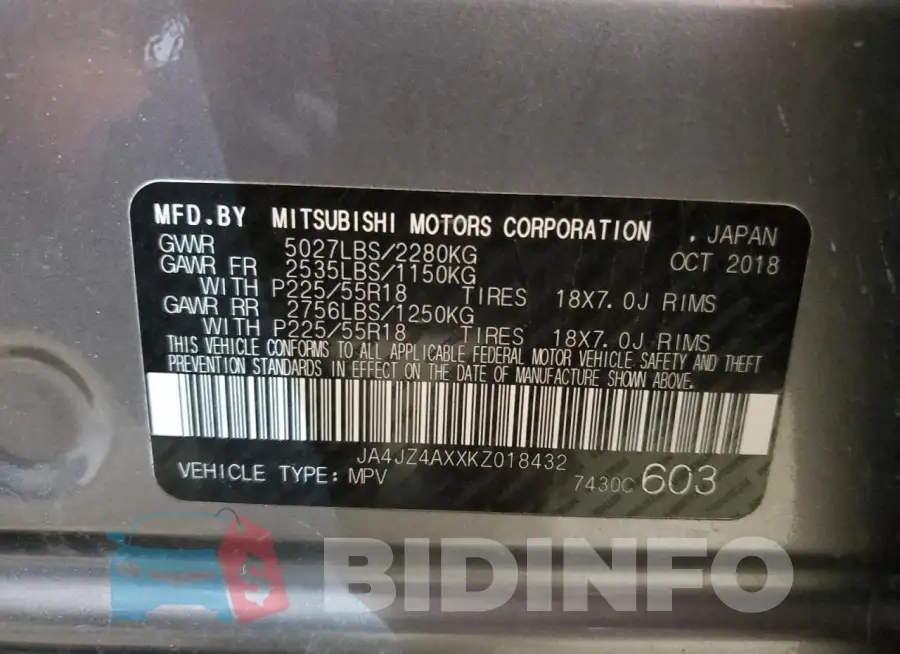 JA4JZ4AXXKZ018432 Photo# 13