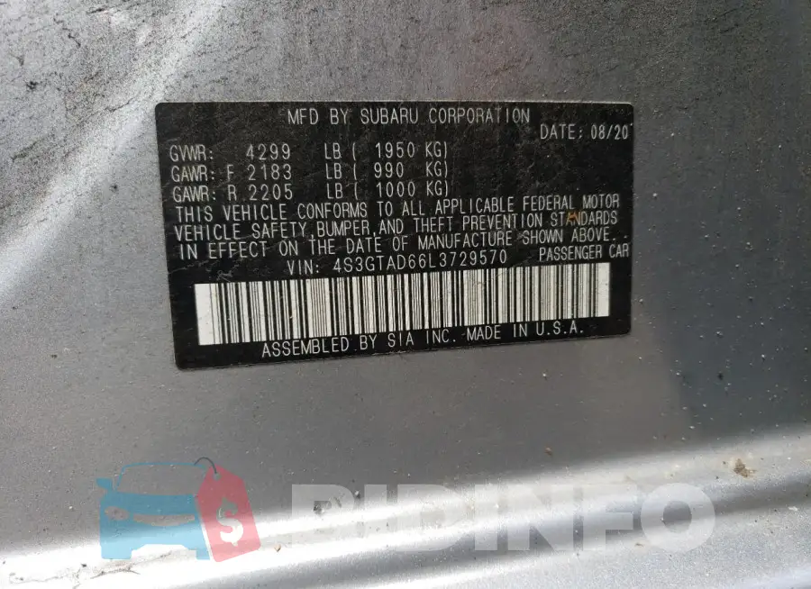 4S3GTAD66L3729570 Photo# 12