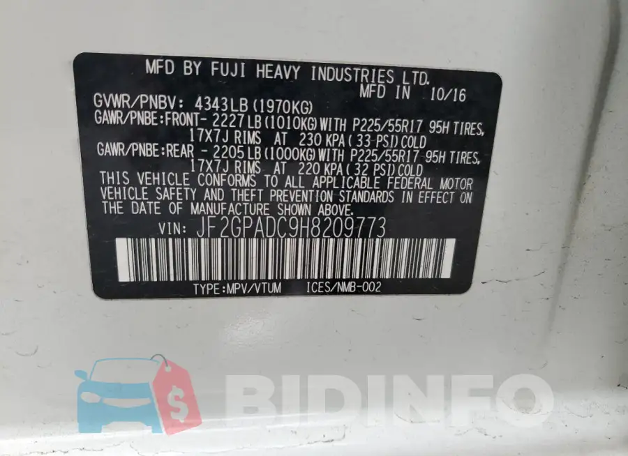 JF2GPADC9H8209773 Photo# 12
