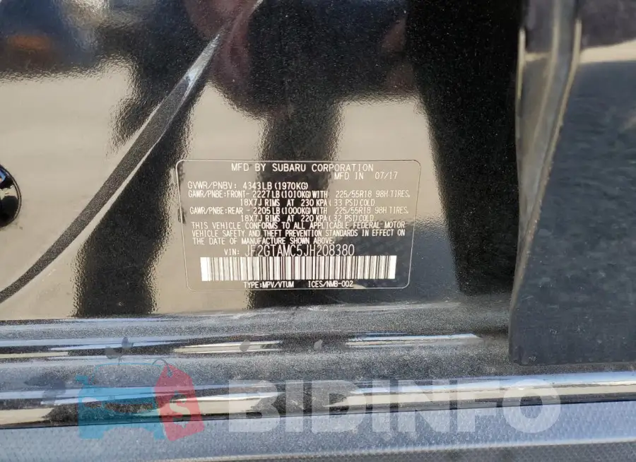 JF2GTAMC5JH208380 Photo# 14