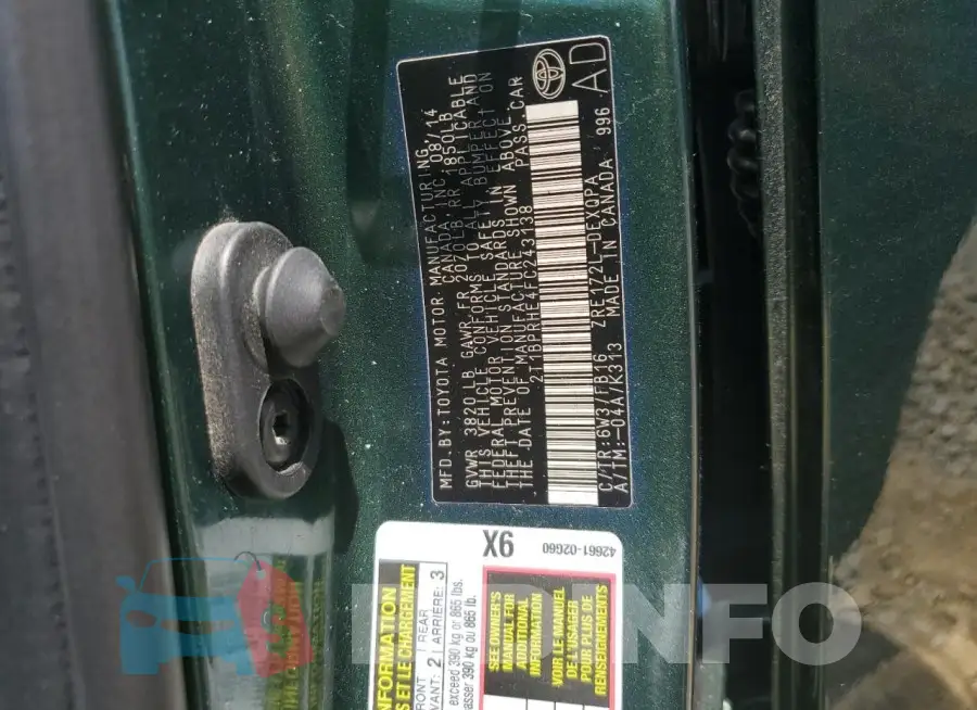 2T1BPRHE4FC243138 Photo# 13