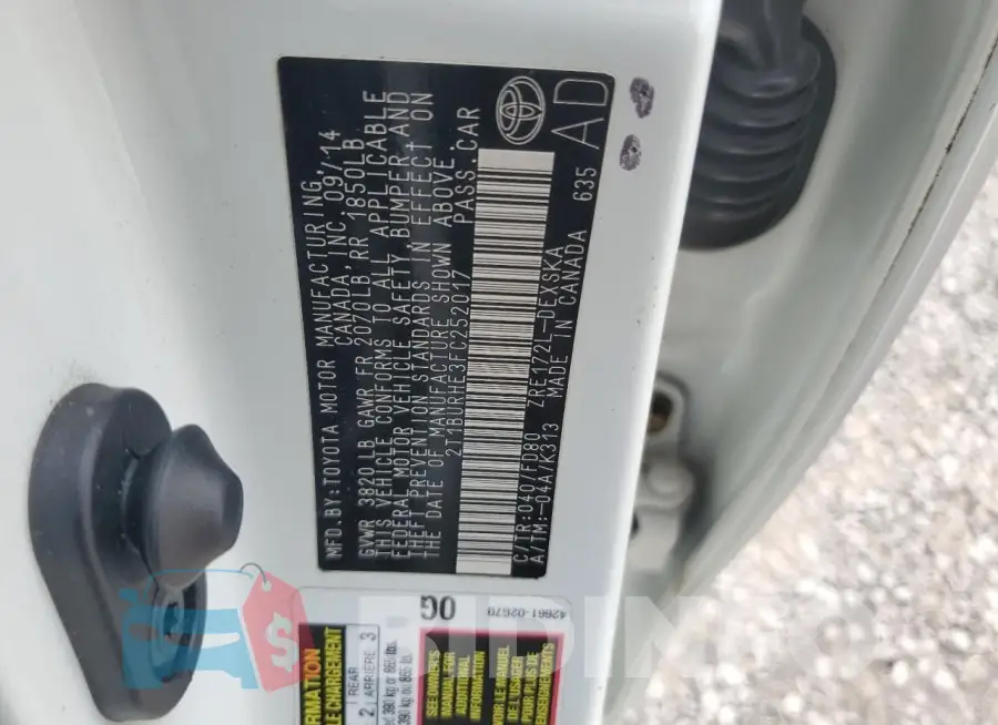2T1BURHE3FC252017 Photo# 13
