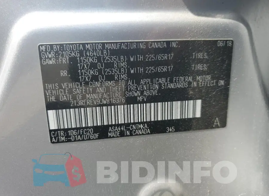 2T3RFREV9JW816376 Photo# 12