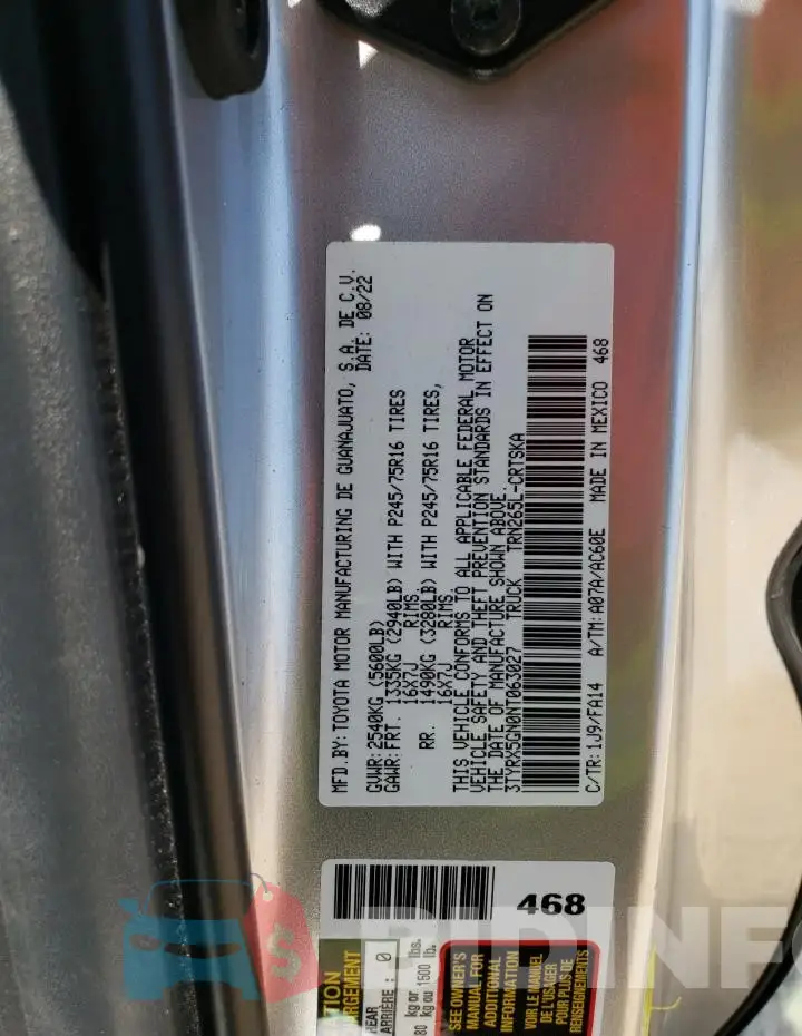 3TYRX5GN0NT063027 Photo# 12