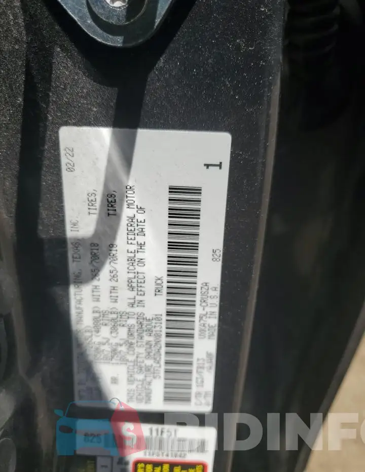 5TFLA5DA2NX013101 Photo# 13