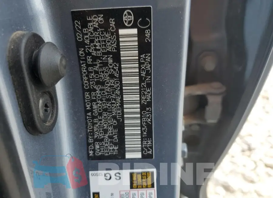 JTDEPMAE4N3014542 Photo# 13