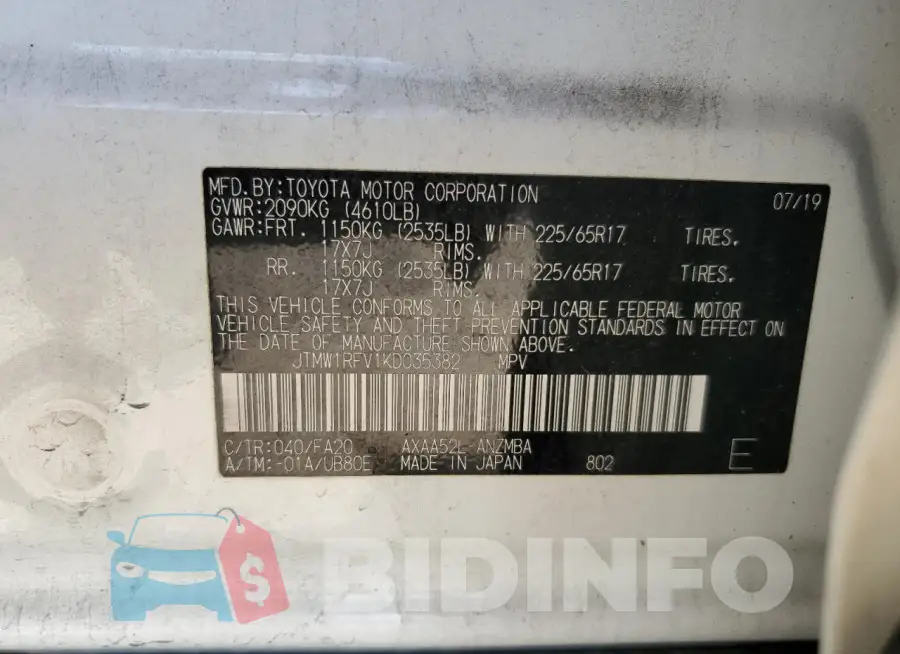 JTMW1RFV1KD035382 Photo# 13