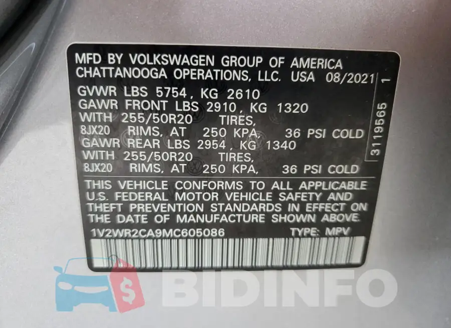1V2WR2CA9MC605086 Photo# 13