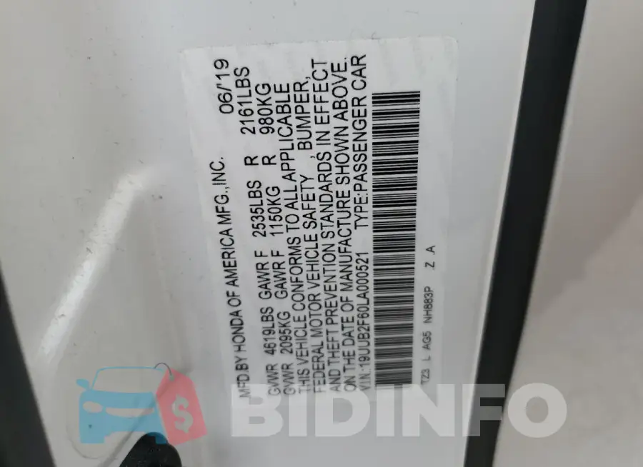 19UUB2F60LA000521 Photo# 13