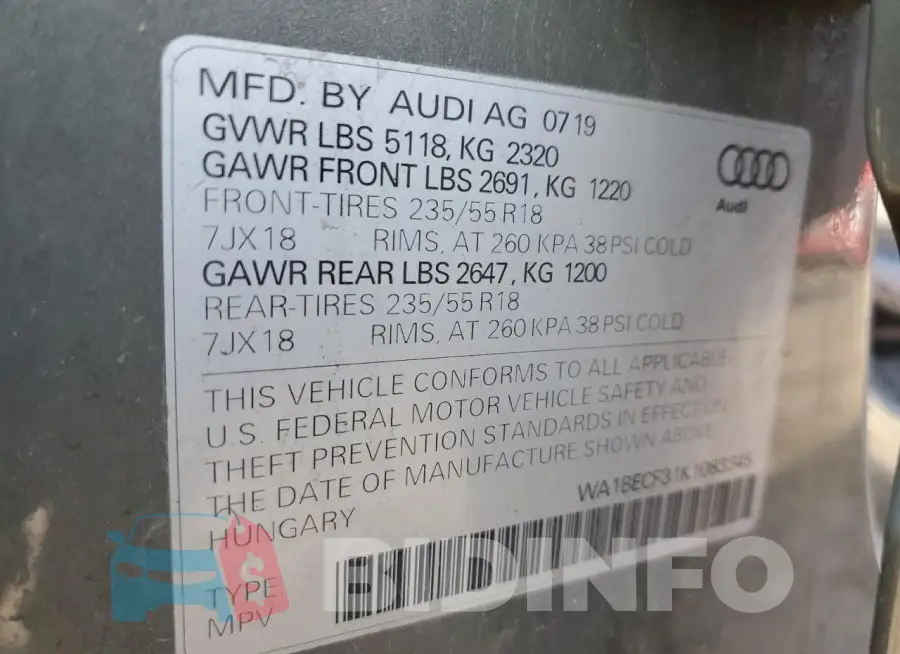 WA1BECF31K1083345 Photo# 14