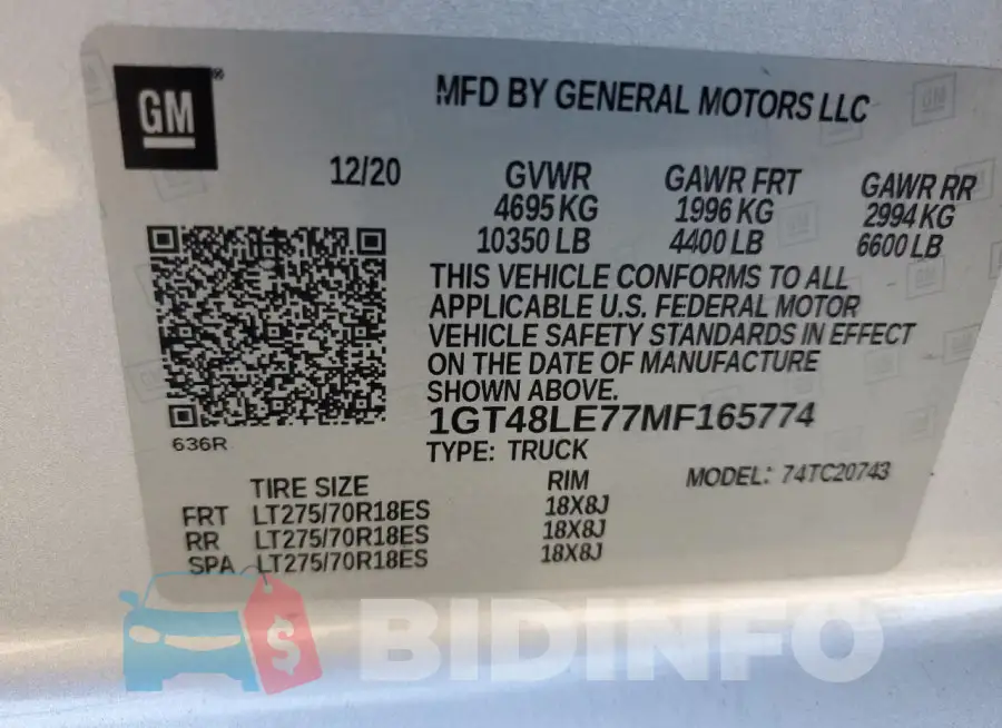 1GT48LE77MF165774 Photo# 12